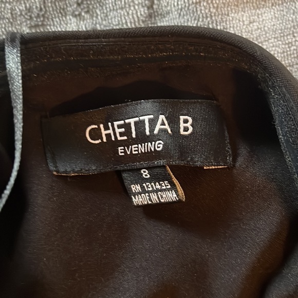 Black Evening Gown. Size 8. Chetta B. - Picture 3 of 6